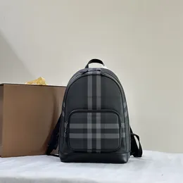 Designer Marinha Rocco Mochila Vintage Homens Ao Ar Livre Bolsa de Ombro Laptop Bolso Grande Espaço Zíperes Fechados com Alça Superior de Couro