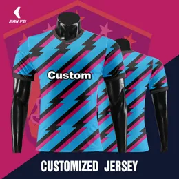 Yetişkin Futbol Futbol Gömlek Özel Baskı Kısa Kollu Erkek Gömlek Nefes Alabilir Futbol Takımı Jersey Wox1301 240312