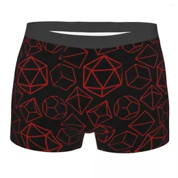 Cuecas dados rosto preto vermelho dnd 3d tridimensional algodão calcinha masculina roupa interior ventilar shorts boxer briefs