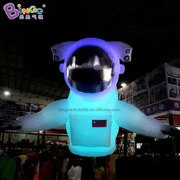toptan 6m yükseklik dev reklam şişirme reklam astronot büstü Led ışıkları ile şişme karikatür karakter patlama alanı tema dekorasyon oyuncakları