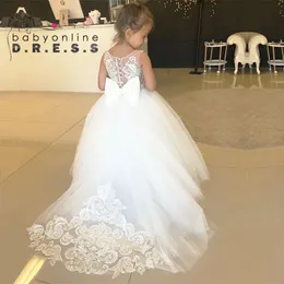 BabyOnline Girl Dresses Prom Evening Party Elegnt A Line Princess Gown Tulle Vestdo Primera 240309를위한 첫 친교