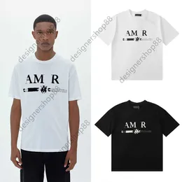 Tik Tok Influencer Samma American Casual Loose Round Neck Street Classic Simple Print High Quality Double Yarn Pure Cotton Trendy Mens T-shirt