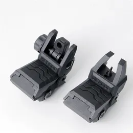 MGPCQB Tactical Accessories Metal Folding Flip Up ABS Plastic Sight Back Up Set Front Rear Sights For 20mm Rail