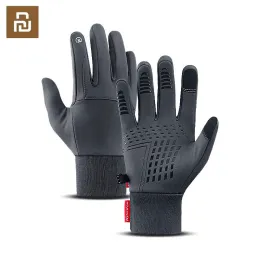 コントロールYouPin WindProof Warm Gloves Touch Screen Wearresistant Nonslip Waterfroof Sports Riding Glovesオートバイスキーグローブ