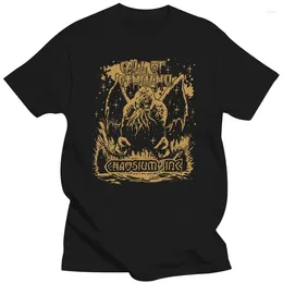 남자 T 셔츠 남성용 Cthulhu Mythos Shirt Call of Men Chaosium Lovecraft Summer Tops Short Sleeve Vintage Round Neck Cotton Tees