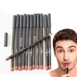MEN LIPLINER 12 Pencils Italia Deluxe Ultra Fine Lip Liner دائمة إضافة ألوان Glamour Tone Natural Tonegered 1033 1052 1054 1056 240315