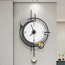 Orologi da parete Orologio autoadesivo Soggiorno Silenzioso Rotondo Minimalista Design moderno Decoracion Para El Hogar Decorazione