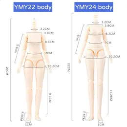 YMY22 Corpo Obitsu24 22 cm Giunti mobili ragazza bambola per GSC BlythICY1/6 Bjd testa di bambola figura mano di ricambio accessori giocattolo 240304