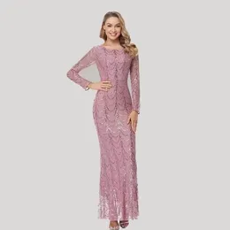 Casual Dresses Women Sequins Cocktail Dress Elegant Long Sleeve High Waist Corset Evening Gowns Mermaid Gala Party Prom Gown