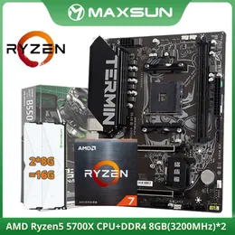 MAXSUN AMD B550M mit Ryzen 7 5700X CPU-Speicher DDR4 16 GB (8 GB * 2) 3200 MHz Motherboard-Kit Desktop-Computer-Gaming-Mainboard-Set