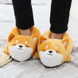 Pantofole Funny Slipper 2021 Cute, dolcezza simpatica Shiba Inu Dog Slipisti per cucciolo animale Cucciolo di peluche in cotone Plush Cotton
