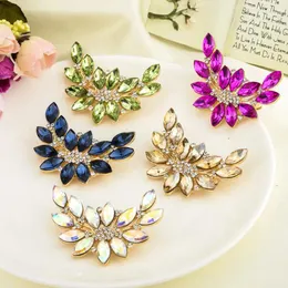 Broszki modne piny kwiatowe kryształ biżuterii Kryształ do ubierania kobiet broszczy Mujer para ropa x1442