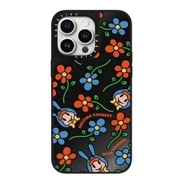 Custodie per cellulari carine CASETIFY Custodia per telefono antiurto con fiore di cartone animato per iPhone 11 12 13 14 15 Plus Pro Max Custodia protettiva per telefono in TPU morbido