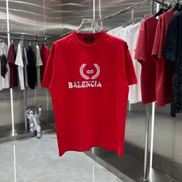 LED BALENCIAGIA Track Designer Clothes Triple S Balanciaga Tshirt Extremeigh Version Paris 2024 New Year of the Lonong Personal Printing Pure Cotton FA