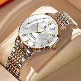 POEDAGAR Fashion Women Watch Top Brand Rose Gold Stain Steel Waterproof Date Quartz Ladies Luxury High Quality Clock Gifts 240311