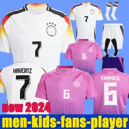 2024 2025 독일 홈 어웨이 축구 유니폼 Havertz Kimmich 24 25 Kroos gnabry Werner Draxler Reus Muller Gotze 남자와 어린이 키트 팬 플레이어 버전 유럽 컵 s-4xl