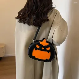 Axelväskor kvinnor mobiltelefonväska blixtlåsare messenger väska mångsidig söt satchel casual justerbar rem nyhet halloween behandla