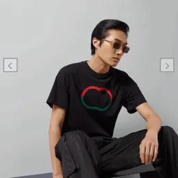 남자 디자이너 티셔츠 패션 블랙 흰색 짧은 슬리브 고급 고품질 고품질 럭셔리 편지 패턴면 커플 티셔츠 XS-5XL