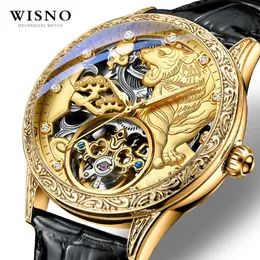 wisno Rui Beast Tiger Full-automatic Mechanical 3D Relief Waterproof Leather Men's Watch Tiktok