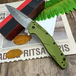 KS 1812 Dividend Pocket Folding Knife 440C Bladgrön/svart aluminiumhandtag Hunting Camping Outdoor Everyday Carry Hand Tool Knives 7800 7900 535 3300