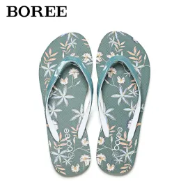 Flops Boree Flip Flops Summer Beach Sandals Flower Slides Women Scarpe Flat non Trip Slifori morbide Femmina femmina all'ingrosso