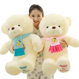 2024 NYA VALENTINE'S DAY PLUSH BEAR TOY PAR SCARF BEAR PLUSH Toys Doll Cute Cartoon Throw Pillows Bästa kvalitet