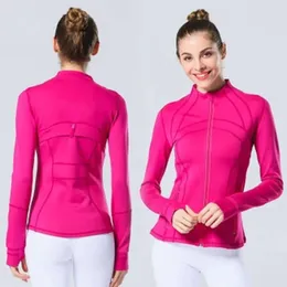 2024 lululemenI Yoga Donna Define Allenamento Cappotto sportivo Giacca Fiess Sport Quick Dry Activewear Top Solid Zip Up Felpa Sportwear hkg886