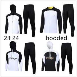 23 24 24 CFC Dorosły Tracksuit Training Suit 2023 2024 MĘŻCZYZN KITURE Kante Pulisic Mount Havertz Sterling Long Zapip Football Kurtka z kapturem Tracksuit