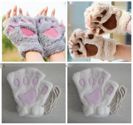 Plush Gloves Winter Mittens Paws Cat Claw Glove Bare gloves Lovely gloves Perform Prop Cute YSY1186912267