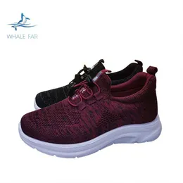 HBP Non-Brand Cheap wholesale price ladies shoes shallow lace-up net walking non-slip sports