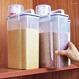 Storage Bottles Multifu Household Food Preservation Sealed Rice Bucket Flour Box Pet Cat Miscellaneous Grains Kitchen Tools