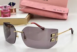 Солнцезащитные очки Miu Мужские и женские солнцезащитные очки без оправы Miu Glasses Trend Новый стиль с изменением цвета Progressive Filmnomf