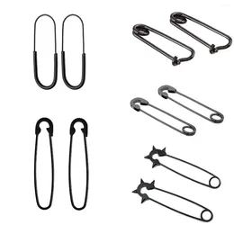 Stud Earrings 2Pcs/1Pair Stainless Steel Punk Pin Unique Design Paperclip Safety Funny Women Men Gothic Jewelry