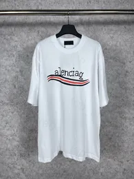 5A 남성 플러스 Tshirt 파리 2024 BB Balencaigaly T 셔츠 유럽 프랑스 고급 디자이너 레터 3D 프린팅 폴로 남성 Tshirts 여자 재킷 짧은 슬리브 티 까마귀 03