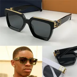 2020 nuovi uomini del progettista di marca occhiali da sole 96006 Millionaire cornice quadrata vintage oro lucido estate UV400 stile lente laser logo top Qu249v