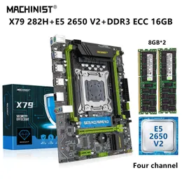 MACHINIST X79 Kit scheda madre Processore LGA 2011 Xeon E5 2650 V2 CPU 16G = 8G * 2 DDR3 ECC RAM combo Supporto quattro canali X79 282H 240307