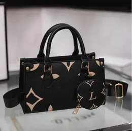 Go 2pcs 여성 고급 디자이너 가방 진짜 가죽 핸드백 메신저 크로스 바디 가방 토트 지갑 쇼핑 가방