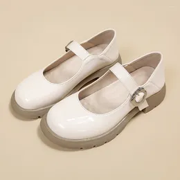 Casual Woman 802 2024 Shoes Round Toe Female Footwear British Style Sneaker Dress Preppy Summer Solid Leisure Flat Mary Janes Ho