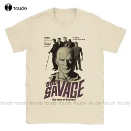 T-shirt doc Savage T-shirt | Man of Bronze Shirt | Vintage Style Tee Doc Savage Oneck Streetwear Overdimensionerad XS5XL Anpassad gåva