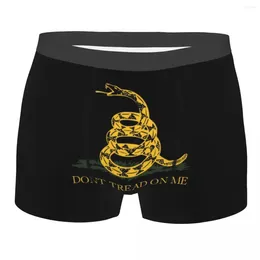 Underbyxor manlig mode libertarian gadsdens flagga underkläder boxare trosor män stretch shorts trosor