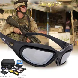 Outdoor Eyewear 4 Lenses X7 Army Goggles UV Protection C5 Sports Glasses Hunting Sunglasses Unisex Military Hiking Tactical