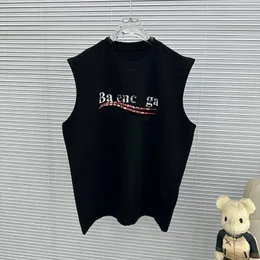 Tasarımcı Erkekler Tişört Fransız Lüks Cola Mektup Desen Logosu Moda Erkekler T-Shirt Mektubu Baskı Dinlenf Sporları Gevşek Pamuk T-Shirt Kolsuz Tank Top