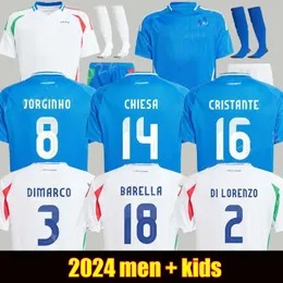 Italys Soccer Jersey Jorginho Insigne Verratti Bonucci Men Kids Football Shirts Chiesa Barella Chiellini Pellegrini Italia 125 Year Sanniversary