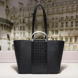 Borse per la spesa CILMI HARVILL CHHC 2024 Borsa tote da donna estiva Borsa a spalla singola Manico in metallo Fodera squisita Materiale in tessuto