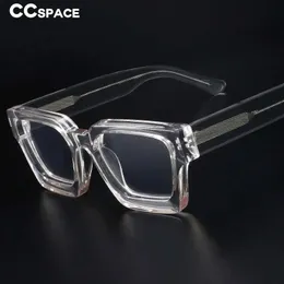 54290 Occhiali da vista con montatura in acetato di alta qualità Occhiali da vista dal design quadrato vintage CCspace De Grau 240313