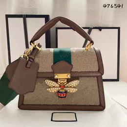 Borse a forma di ape dal design di lusso Borse da donna con doppia lettera intrecciata fatte a mano in vera pelle con motivo in tela Borse da donna Parigi Borsa alla moda di alta qualità