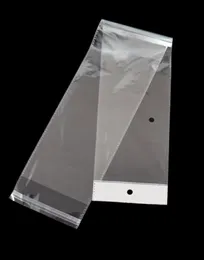 OPP Plastic Package Clear Bag Bag Package Self Reshesive Bag Long Poly Poly for Backing Hairpiece Extension Pouch6719824