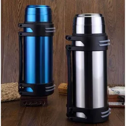 Garrafas de isolamento para esportes ao ar livre, tamanhos grandes, 2l, viagem, acampamento, caminhada, pesca, caneca de aço inoxidável 304, frasco a vácuo com transporte