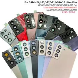 Samsung Galaxy S10 S20 Plus S21 S2S S2S S23 Ultra Back Battery Cover 후면 하우징 커버 대체 카메라 렌즈