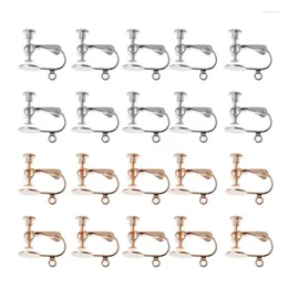 Stud Earrings 10Pcs No Piercing Screw Clip On Earring Clips Blank Base Pad Jewelry Making